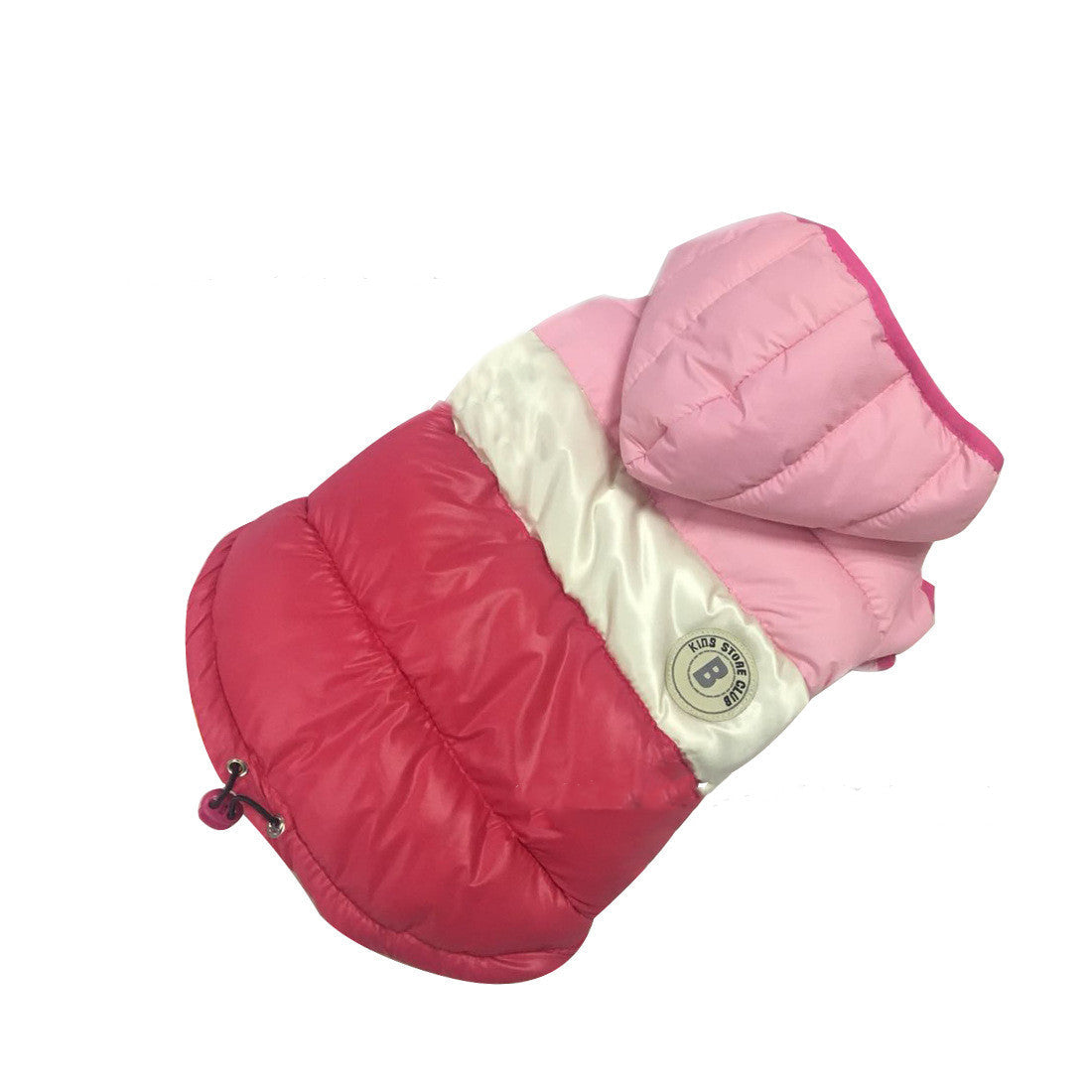 KFX-2125757 Waterproof Hooded Down Padded Jacket for Two-Legged Puppies in Brown, Pink, Navy Blue