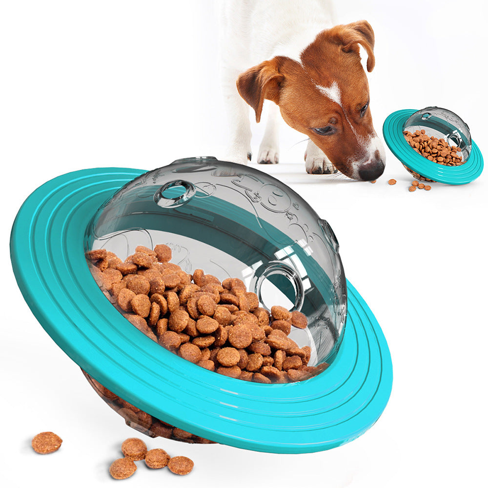 KFX-2126013 Pet Food Educational Toy with Leak-Feeding Function - Perfect for Dogs and Cats, Lake Blue and Yellow
