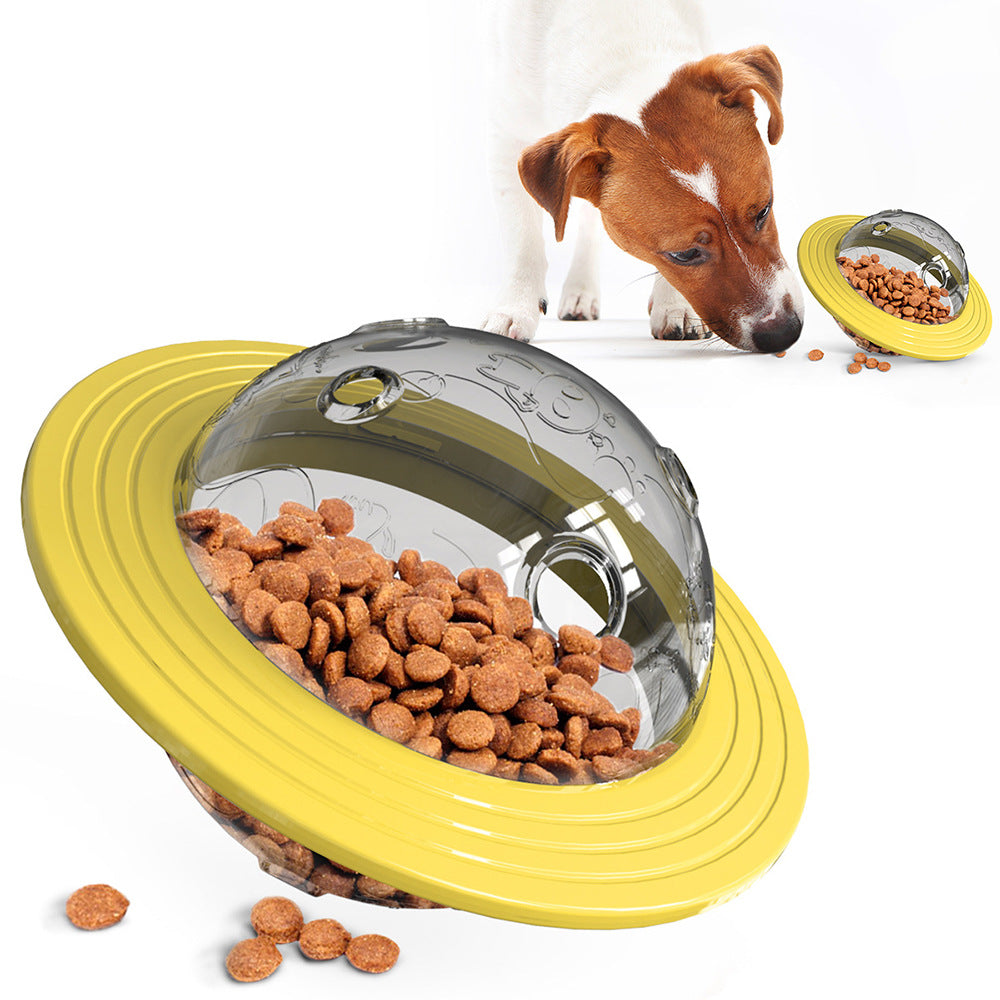 KFX-2126013 Pet Food Educational Toy with Leak-Feeding Function - Perfect for Dogs and Cats, Lake Blue and Yellow