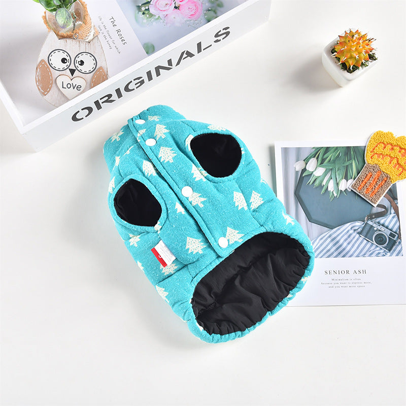 KFX-2127549 Cute Double-Sided Lantern Shape Pet Vest for Dogs in Blue and Green