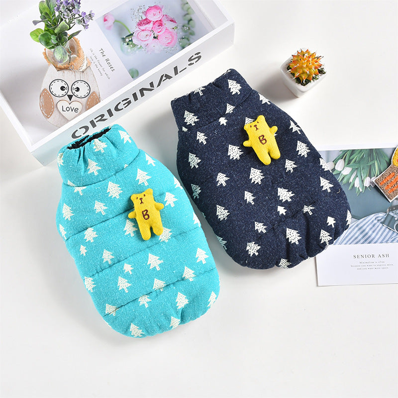 KFX-2127549 Cute Double-Sided Lantern Shape Pet Vest for Dogs in Blue and Green