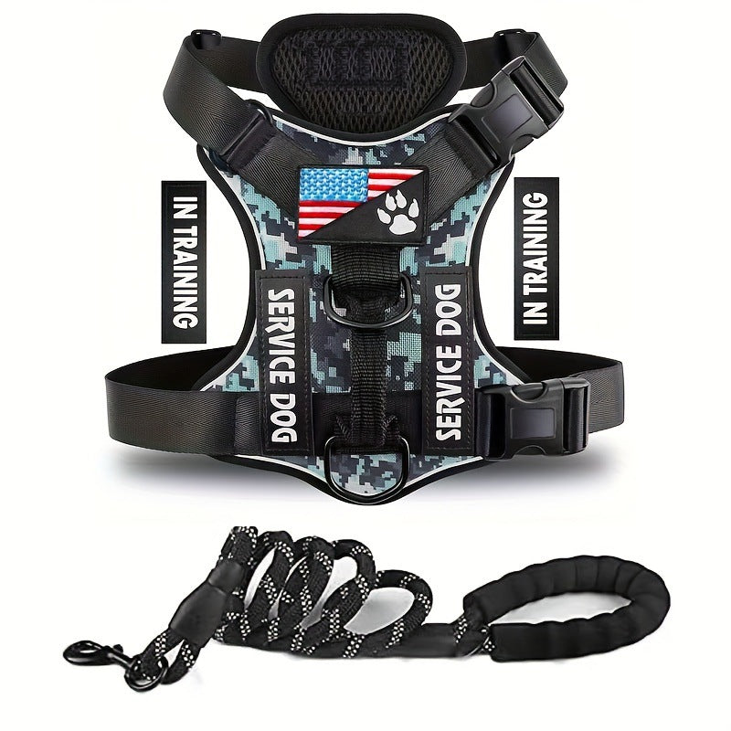 KFX-2132541 Durable Nylon Dog Leash with Chest Strap in Multiple Colors