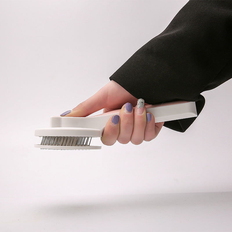 KFX-2136509 Stainless Steel Cat Comb for Effortless Grooming - Compact Design for Pets