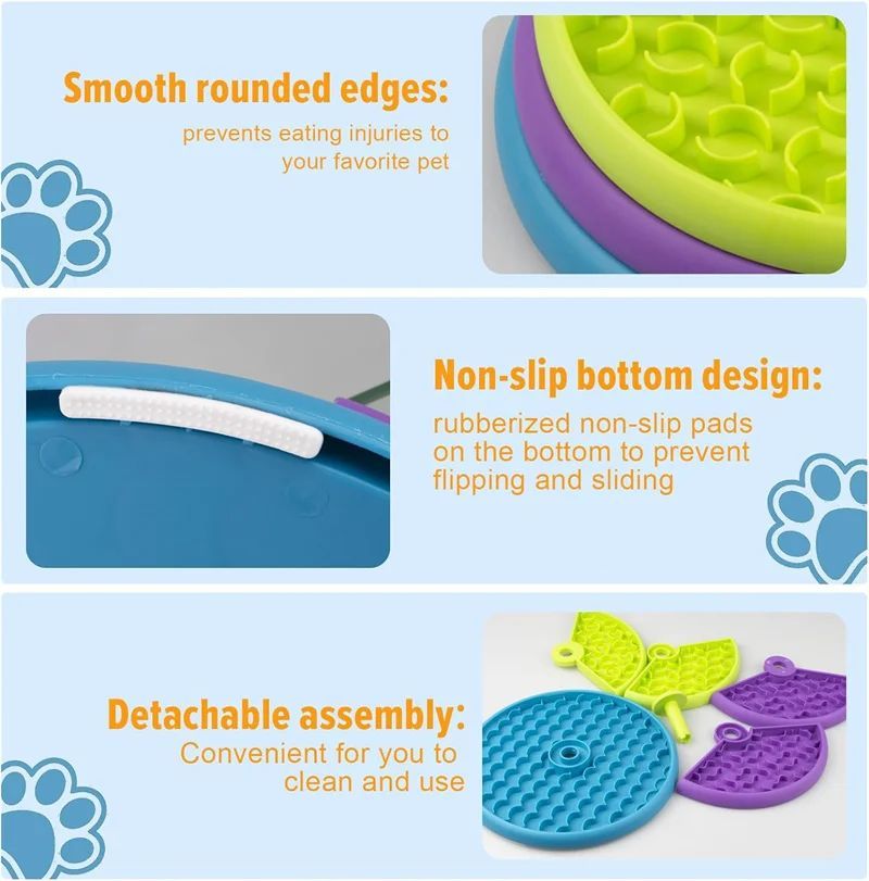 KFX-2140861 Three-Layer Interactive Slow Feeder Bowl for Dogs - Anti-Choking Non-Slip Design