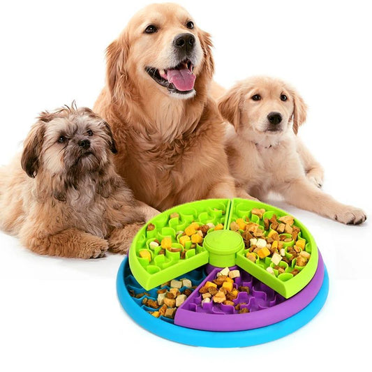 KFX-2140861 Three-Layer Interactive Slow Feeder Bowl for Dogs - Anti-Choking Non-Slip Design