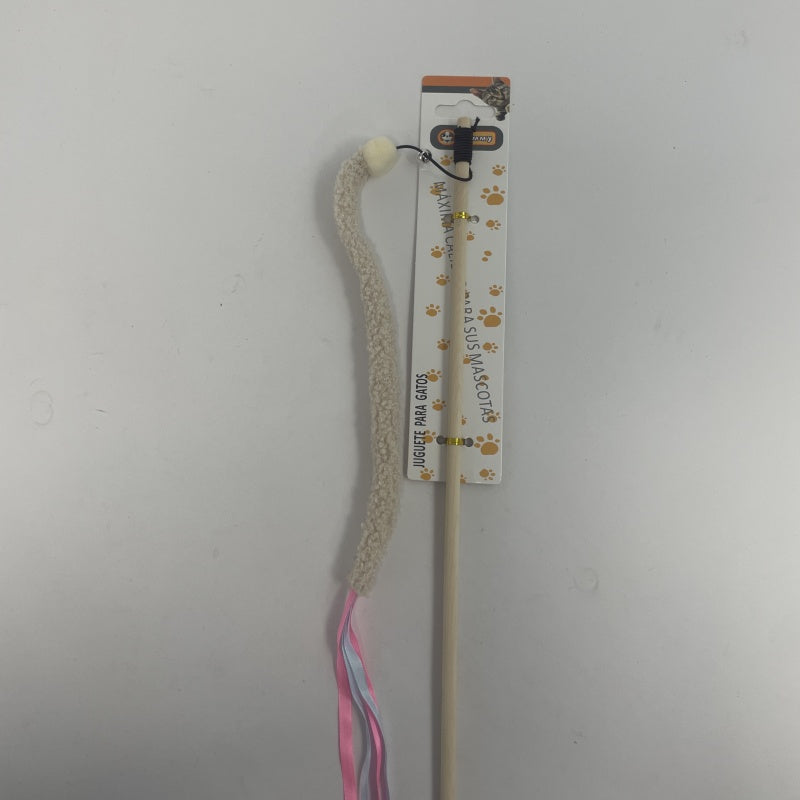 KFX-2141501 Interactive Cat Teaser Stick with Flexible Pole for Engaging Playtime