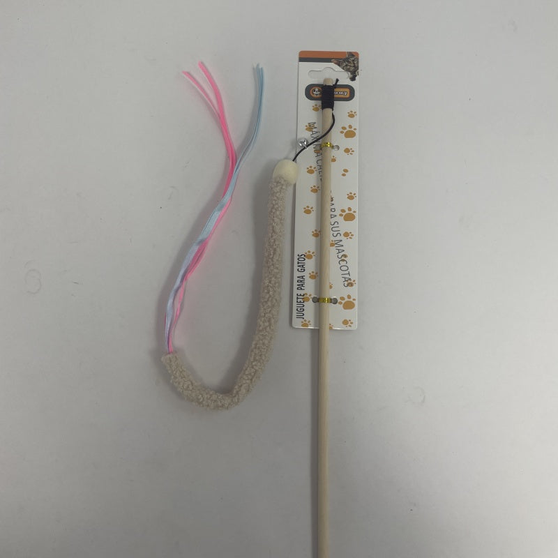 KFX-2141501 Interactive Cat Teaser Stick with Flexible Pole for Engaging Playtime