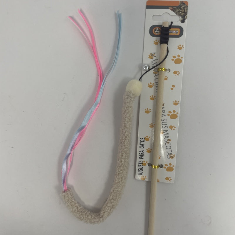 KFX-2141501 Interactive Cat Teaser Stick with Flexible Pole for Engaging Playtime