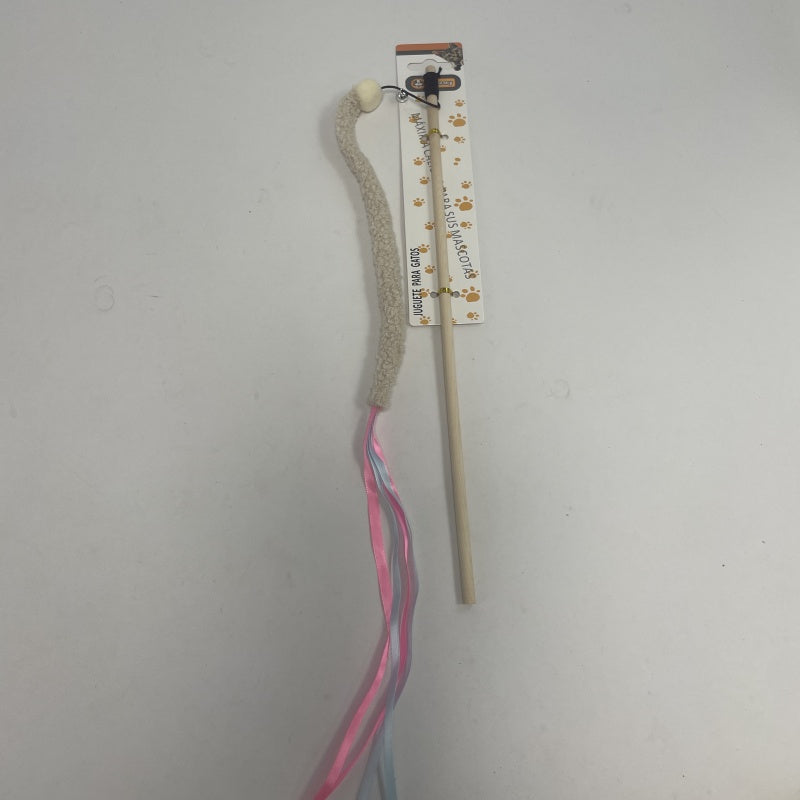 KFX-2141501 Interactive Cat Teaser Stick with Flexible Pole for Engaging Playtime