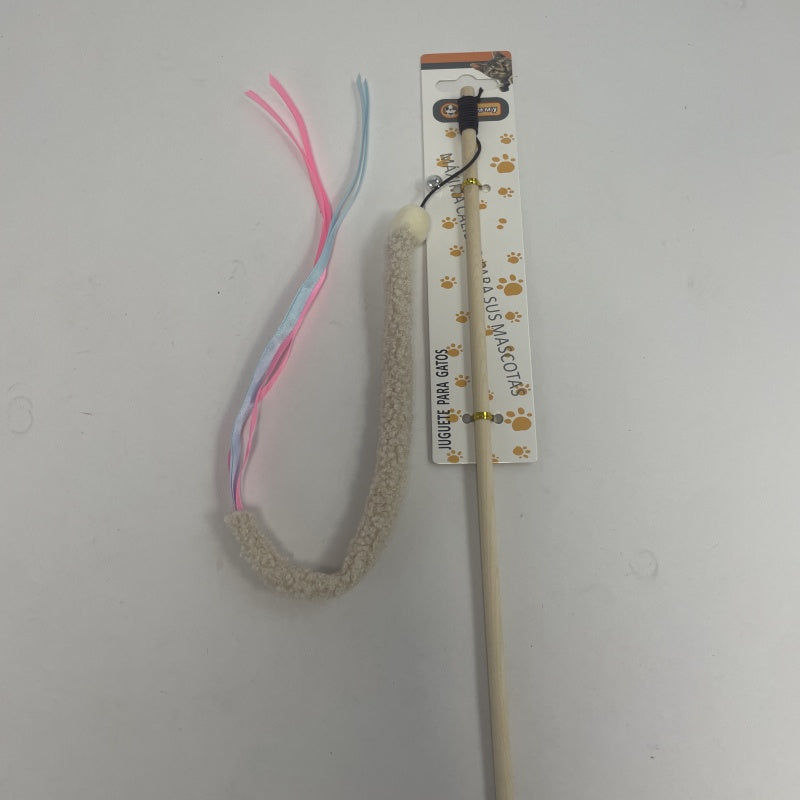 KFX-2141501 Interactive Cat Teaser Stick with Flexible Pole for Engaging Playtime