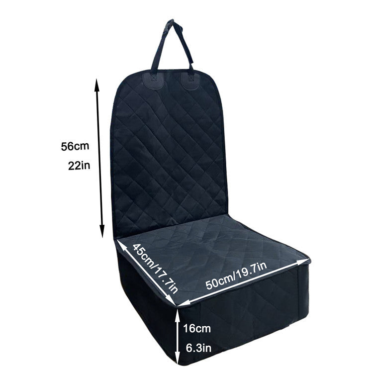 KFX-2142909 Quilted Cotton Front Seat Cover Protector for Pets - Waterproof Car Seat Cushion, Universal Fit