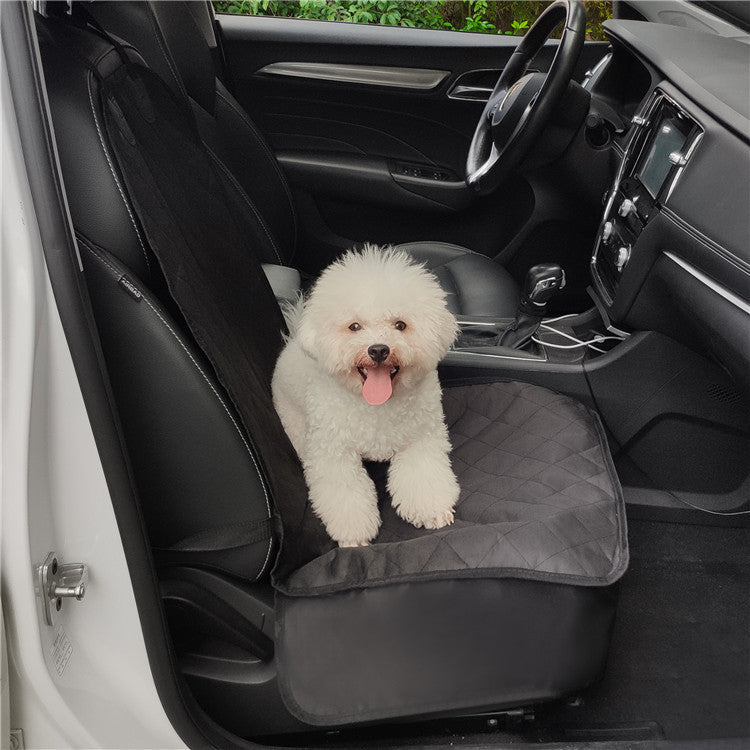 KFX-2142909 Quilted Cotton Front Seat Cover Protector for Pets - Waterproof Car Seat Cushion, Universal Fit