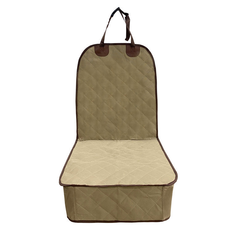 KFX-2142909 Quilted Cotton Front Seat Cover Protector for Pets - Waterproof Car Seat Cushion, Universal Fit