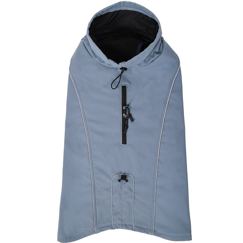 KFX-2146109 Outdoor Soft Shell Dog Jacket - Durable Polyester Fiber in Rock Brown, Blue, Black, Sizes XS-3XL