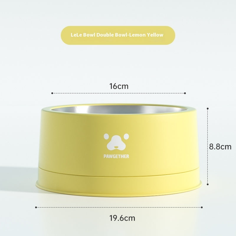 KFX-2146621 Stainless Steel Anti-Tumble Pet Bowl for Dogs - 1L & 13L Capacity, Multiple Colors Available