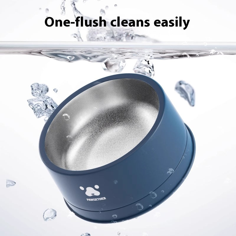 KFX-2146621 Stainless Steel Anti-Tumble Pet Bowl for Dogs - 1L & 13L Capacity, Multiple Colors Available