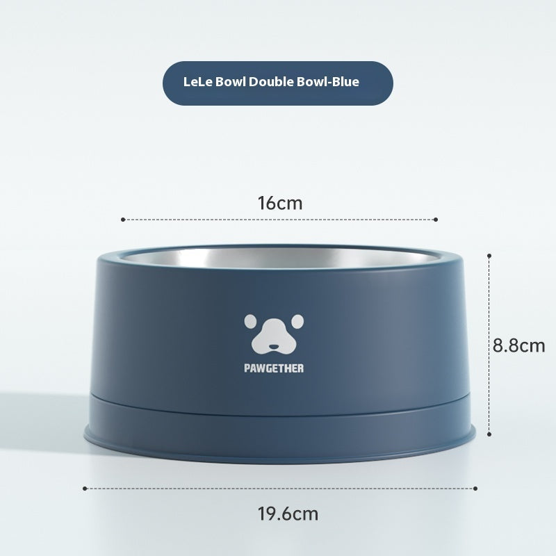 KFX-2146621 Stainless Steel Anti-Tumble Pet Bowl for Dogs - 1L & 13L Capacity, Multiple Colors Available