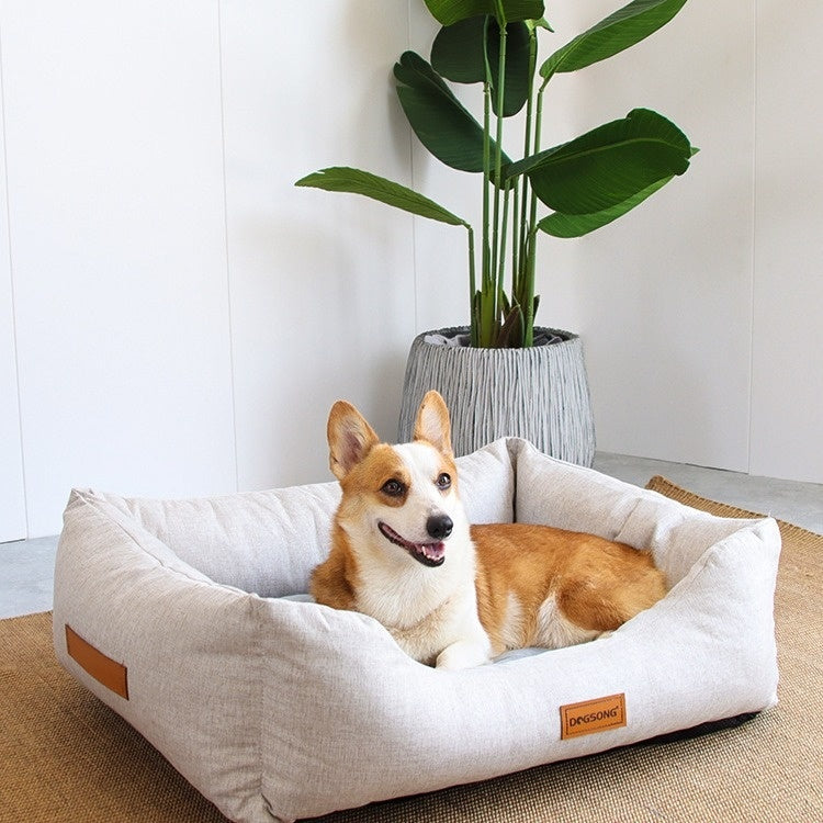 KFX-2150461 Khaki Dog Kennel with Warm Winter Mattress - Various Sizes Available