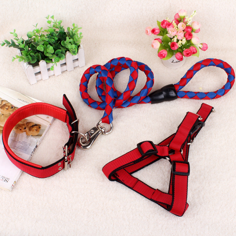 KFX-2151485 Three-Piece Adjustable Dog Chain Set - Durable PP Material, Varying Sizes (XS-XL) for Comfort and Fit