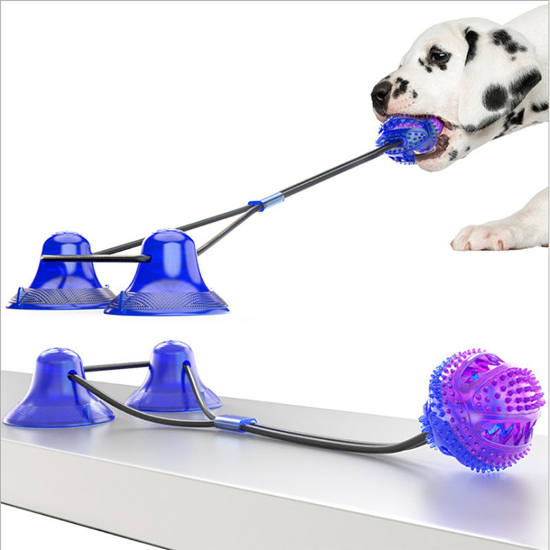 KFX-2153021 Multifunctional Dog Chew Toy with Suction Cups and Molar Features