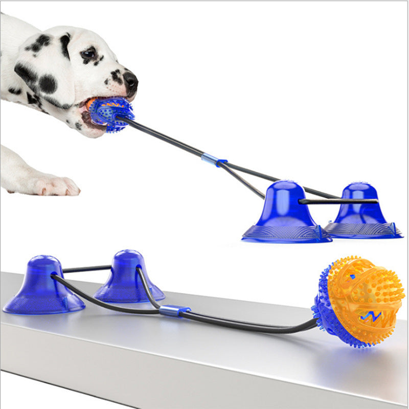 KFX-2153021 Multifunctional Dog Chew Toy with Suction Cups and Molar Features