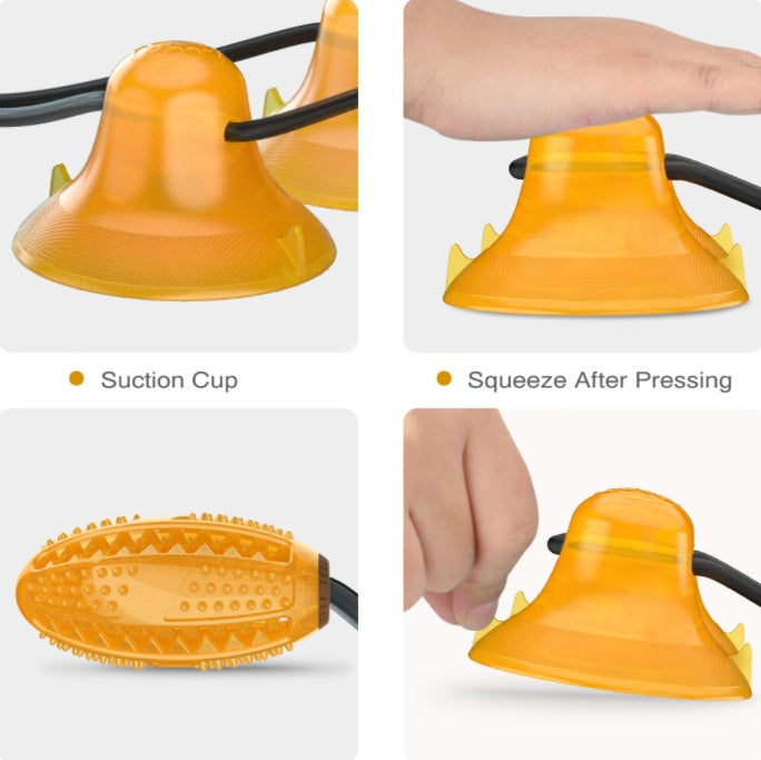 KFX-2153021 Multifunctional Dog Chew Toy with Suction Cups and Molar Features