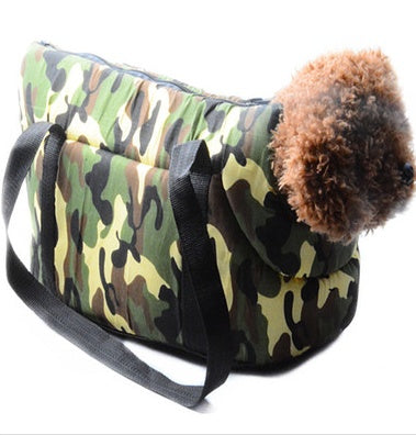 KFX-2154429 Portable Camouflage Pet Canvas Bag for Cats and Dogs - Universal Tote in Small and Large Sizes