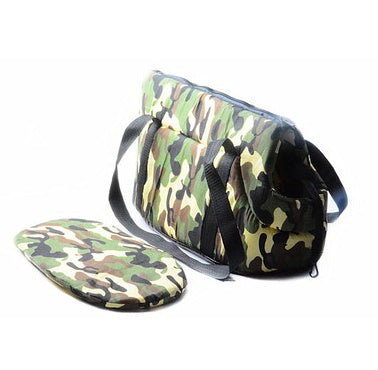 KFX-2154429 Portable Camouflage Pet Canvas Bag for Cats and Dogs - Universal Tote in Small and Large Sizes