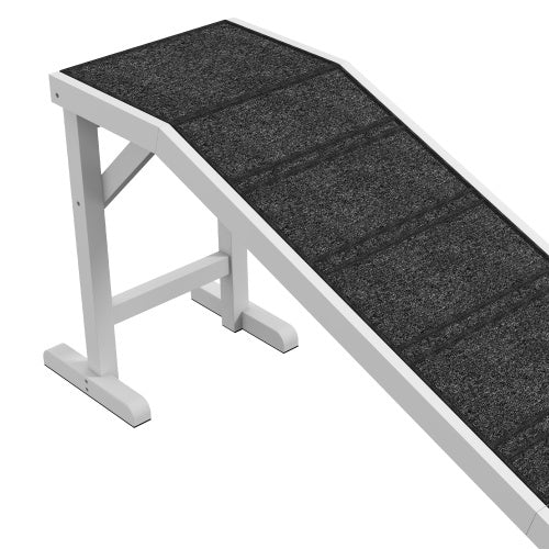 KFX-2155453 Pet Ramp with Non-Slip Carpet and Easy Access Platform for Dogs and Cats, 74" x 16" x 25"