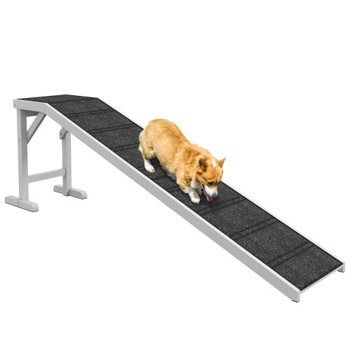 KFX-2155453 Pet Ramp with Non-Slip Carpet and Easy Access Platform for Dogs and Cats, 74" x 16" x 25"
