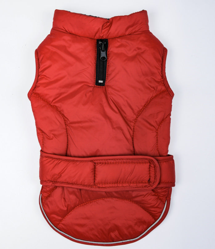 KFX-2156605 Waterproof Reflective Outdoor Dog Clothes in Polyester with Adjustable Sizes
