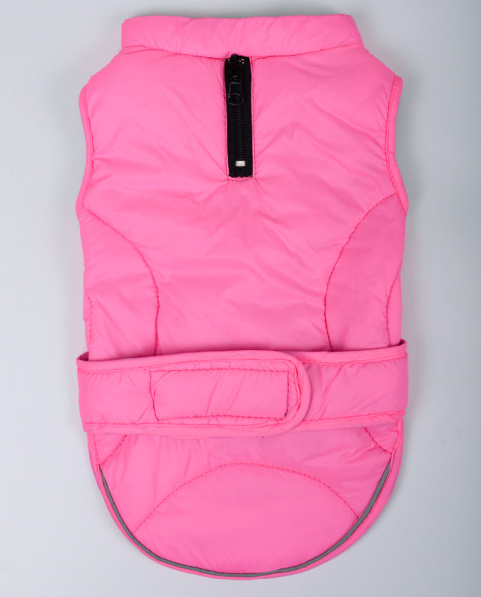 KFX-2156605 Waterproof Reflective Outdoor Dog Clothes in Polyester with Adjustable Sizes