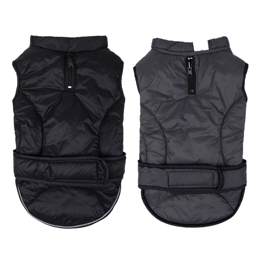 KFX-2156605 Waterproof Reflective Outdoor Dog Clothes in Polyester with Adjustable Sizes