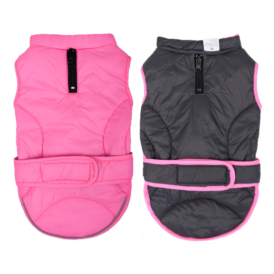 KFX-2156605 Waterproof Reflective Outdoor Dog Clothes in Polyester with Adjustable Sizes
