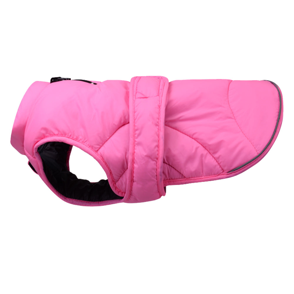KFX-2156605 Waterproof Reflective Outdoor Dog Clothes in Polyester with Adjustable Sizes