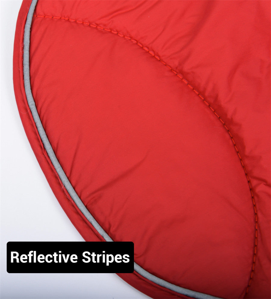 KFX-2156605 Waterproof Reflective Outdoor Dog Clothes in Polyester with Adjustable Sizes