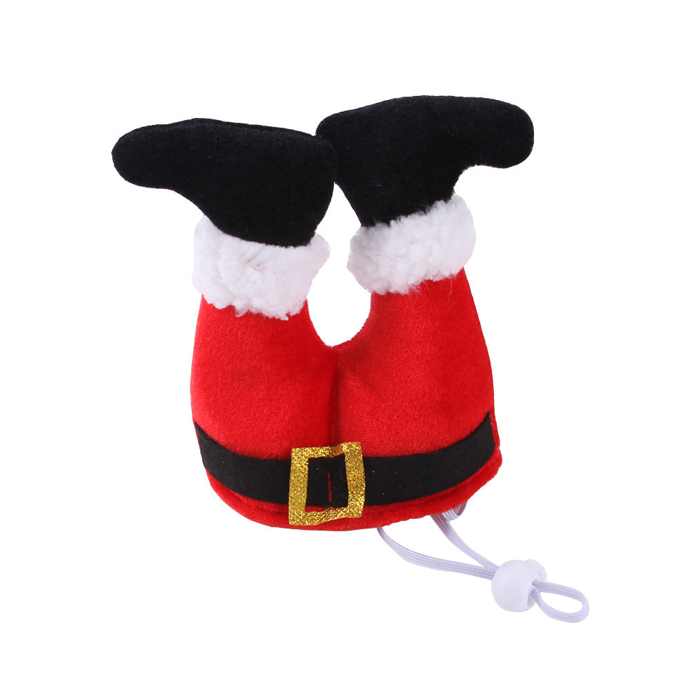 KFX-2156989 Christmas Costume Hat for Dogs and Cats - Cute Fleece Headband for Pet Holiday Parties