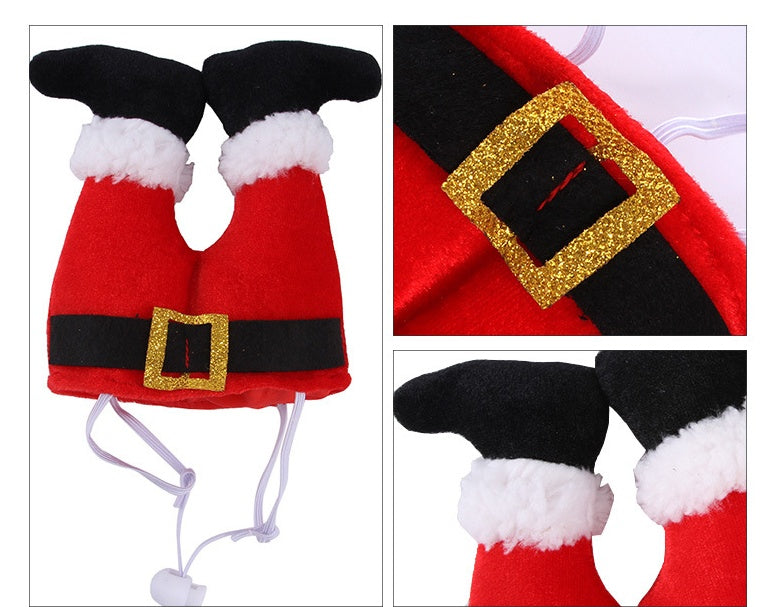 KFX-2156989 Christmas Costume Hat for Dogs and Cats - Cute Fleece Headband for Pet Holiday Parties