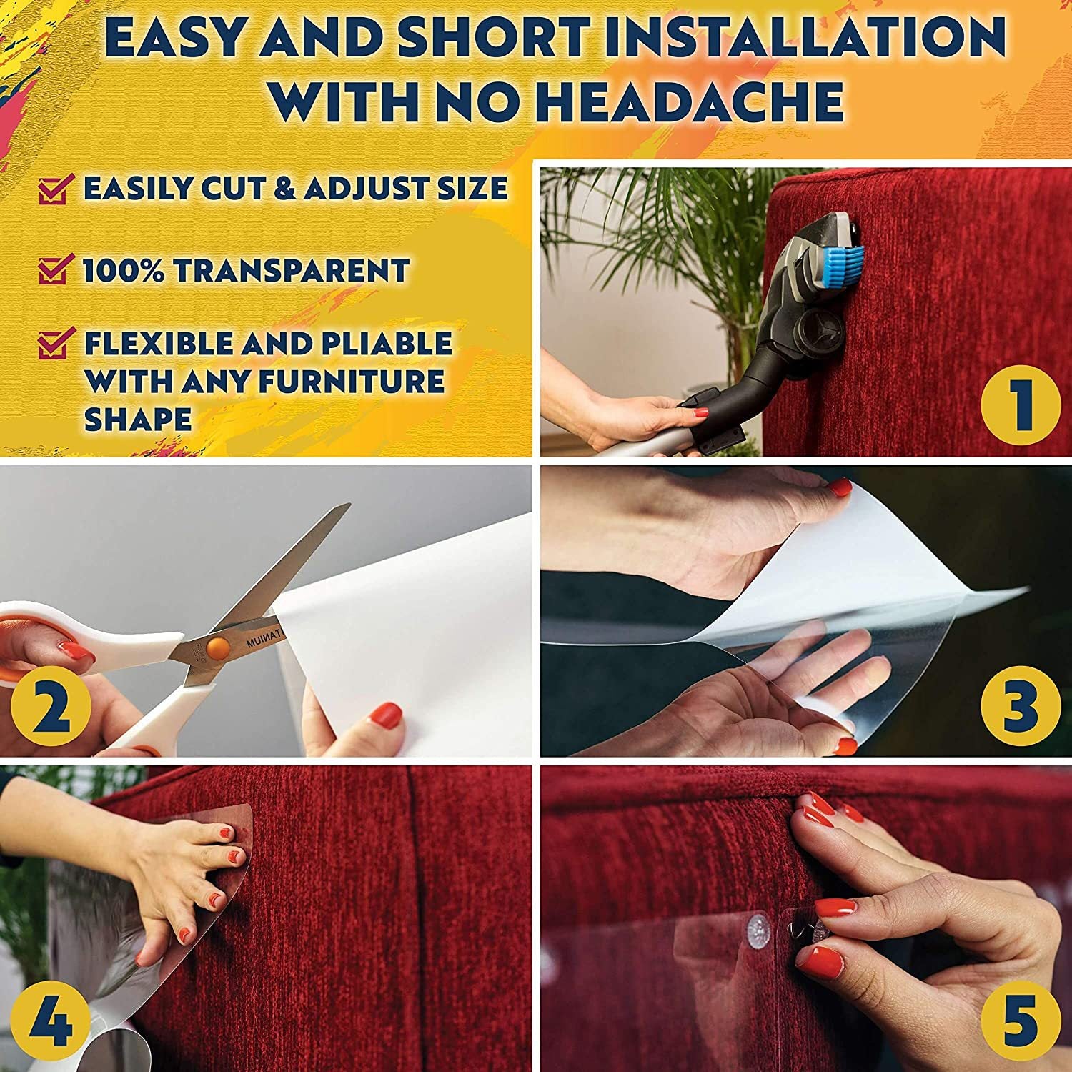 KFX-2158141 Transparent Single-Sided Anti-Scratching Tape for Cat Furniture Protection