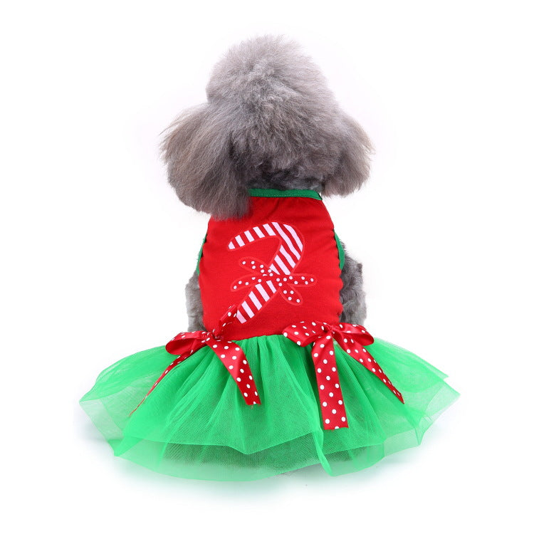 KFX-2158525 Christmas-Themed Dog Clothing in Various Styles and Sizes: Skirts, Dresses, and Costumes