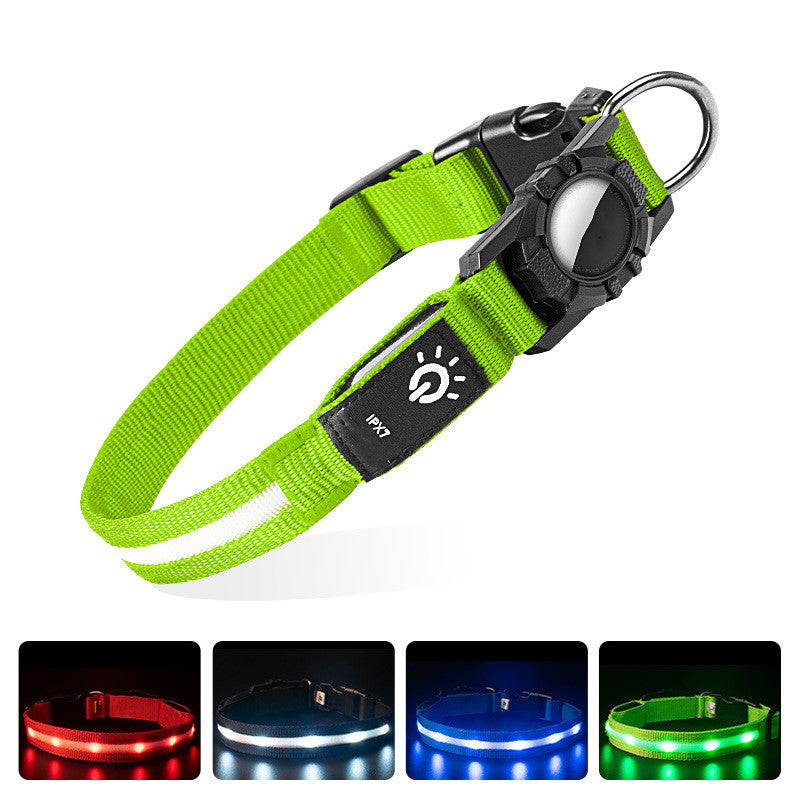 KFX-2159933 IPX7 Waterproof Pet Collar with LED Light Beads in Multiple Colors