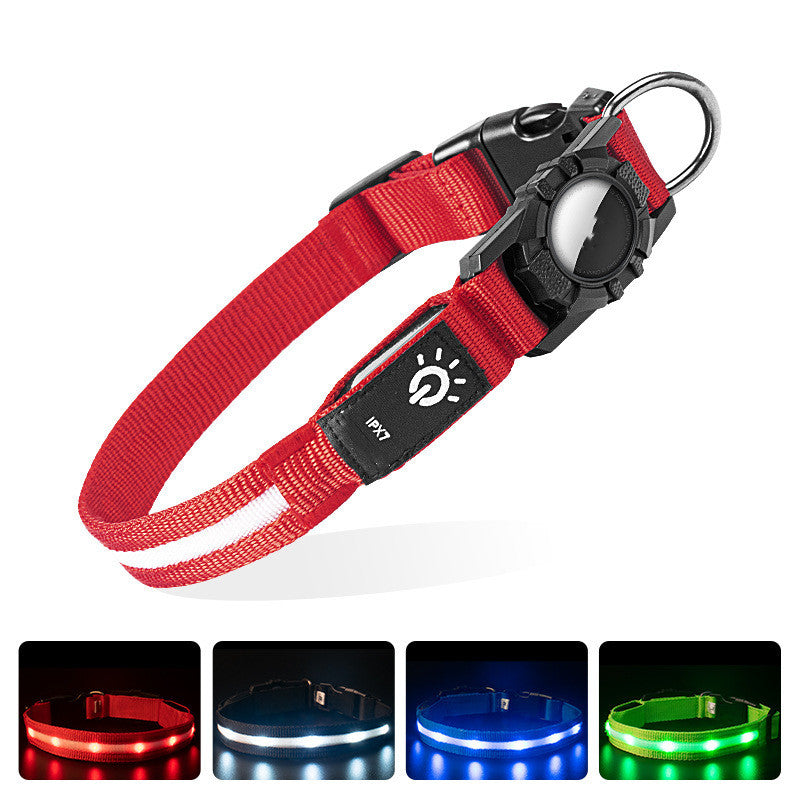 KFX-2159933 IPX7 Waterproof Pet Collar with LED Light Beads in Multiple Colors