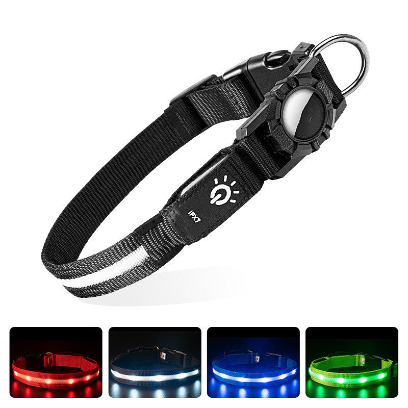 KFX-2159933 IPX7 Waterproof Pet Collar with LED Light Beads in Multiple Colors
