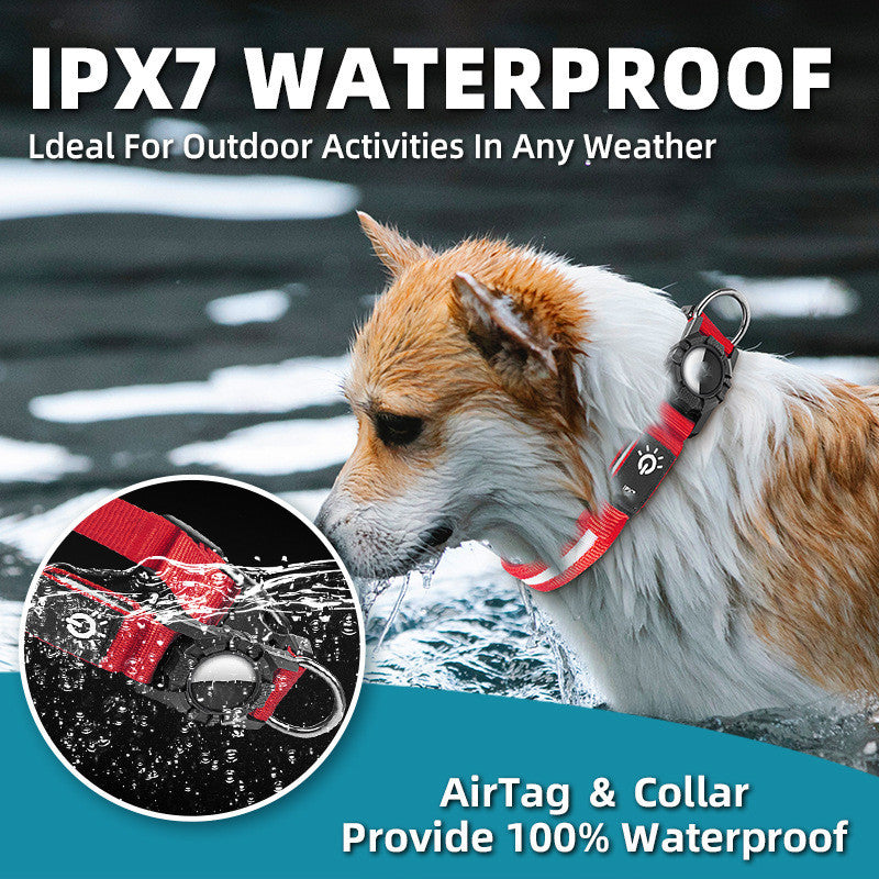 KFX-2159933 IPX7 Waterproof Pet Collar with LED Light Beads in Multiple Colors