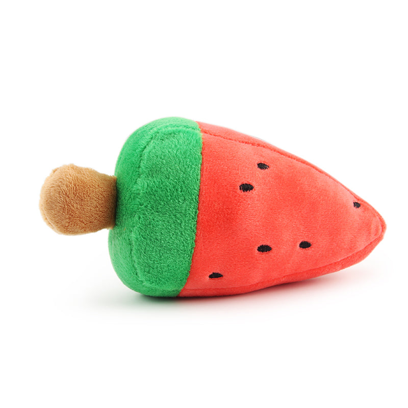 KFX-2160573 Bite-Resistant Plush Toy Ball for Dogs in Red Watermelon Popsicle Design - 14.5cm