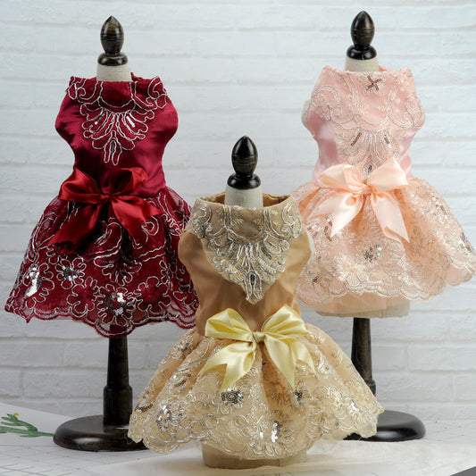 KFX-2162109 Elegant Princess Skirt for Dogs and Cats - Polyester Pet Clothing