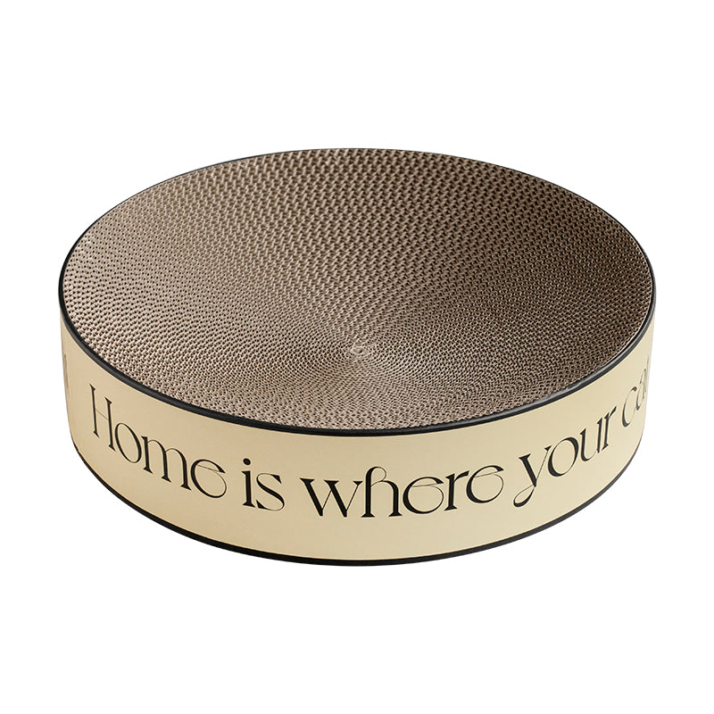 KFX-2163901 Stylish Round Corrugated Paper Cat Scratching Board Set - Wear-Resistant Design
