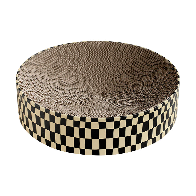 KFX-2163901 Stylish Round Corrugated Paper Cat Scratching Board Set - Wear-Resistant Design