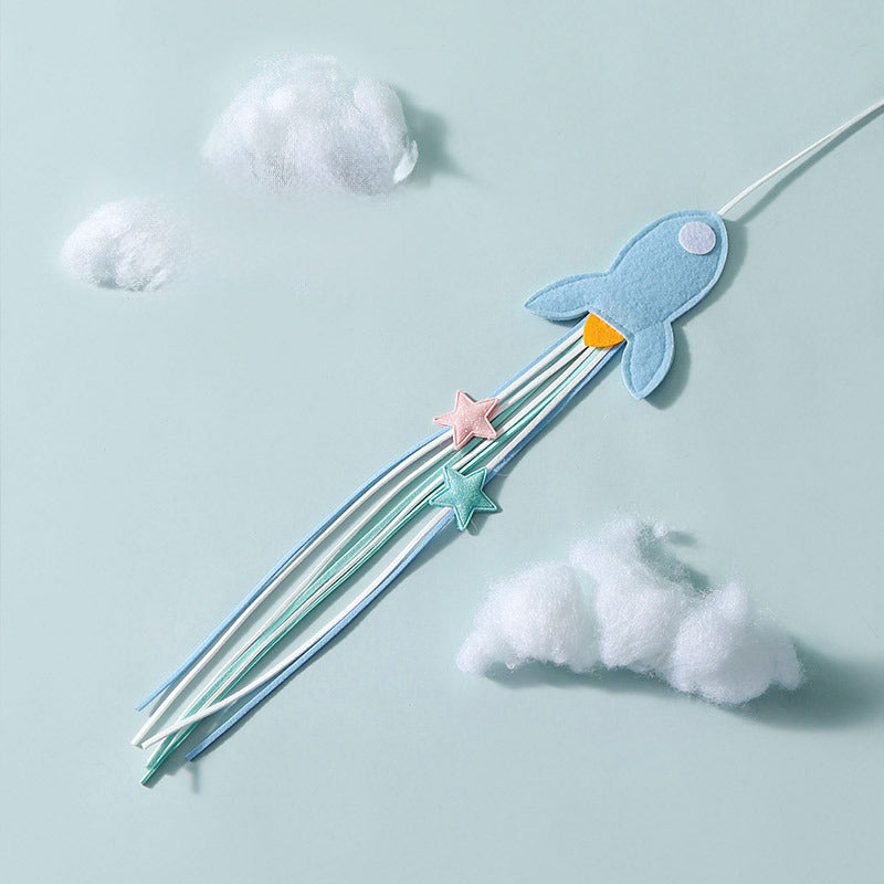 KFX-2165181 Cat Teaser Toy with Feathers and Long Bite-Resistant Pole for Engaging Playtime