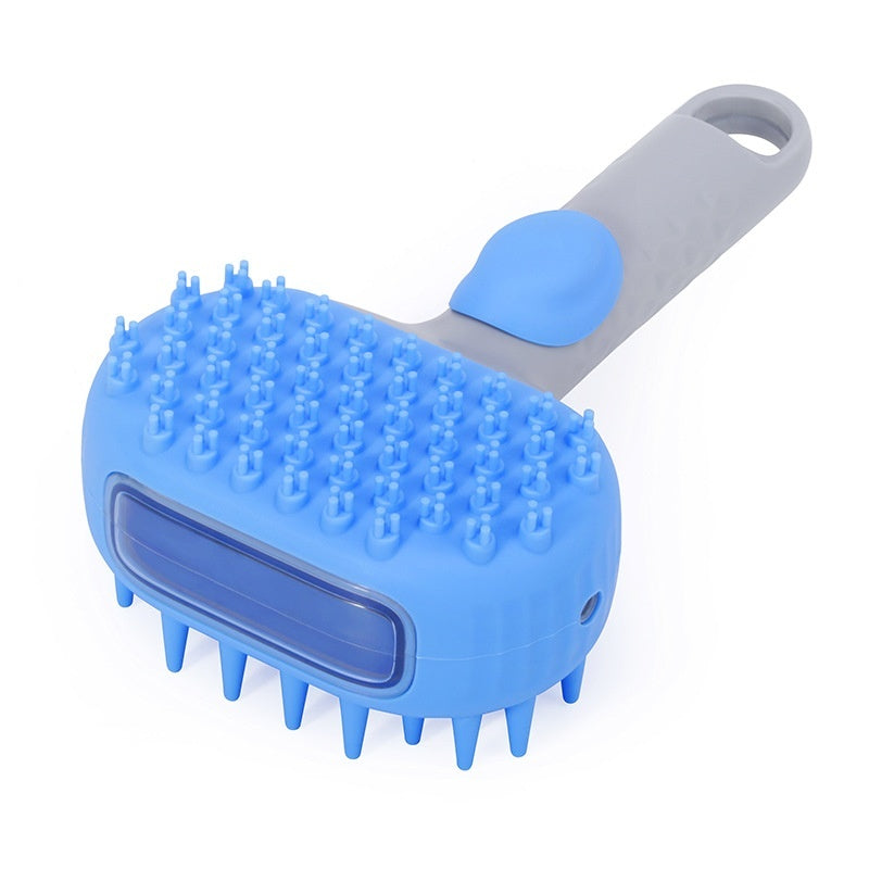 KFX-2165565 Silicone Pet Shower Brush for Dog Bathing and Massage, Available in Purple and Blue